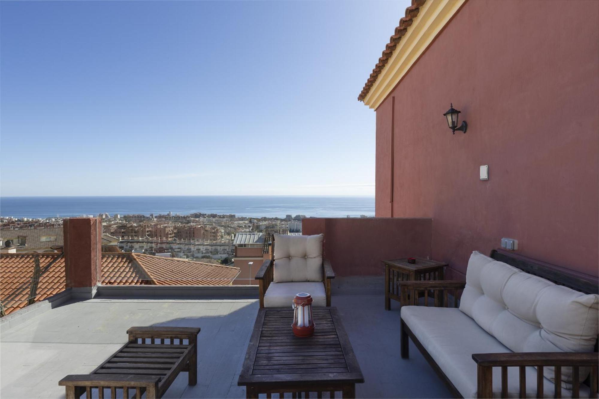 Peaceful Studio With Amazing Sea Views And Free Parking Benalmádena Exteriör bild